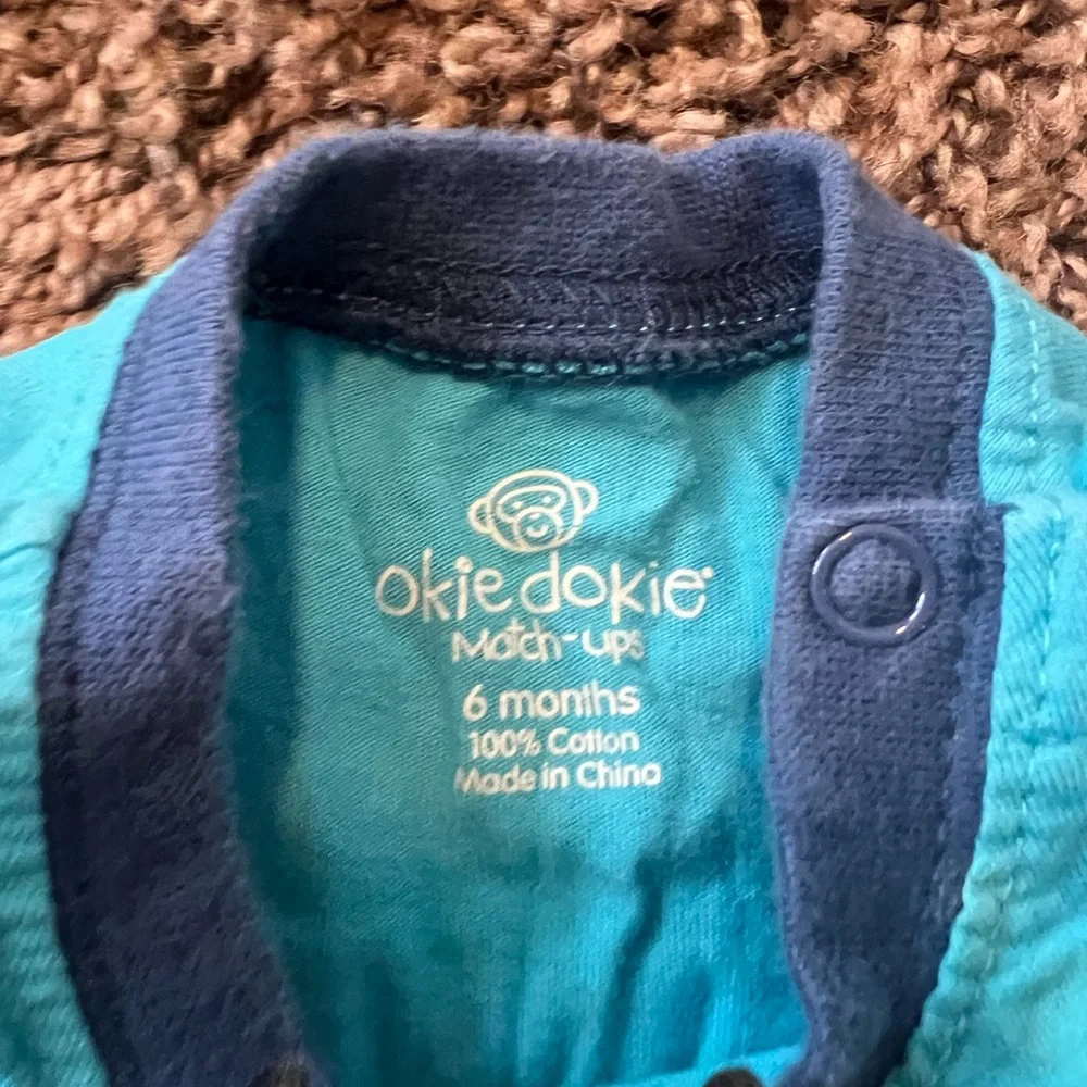 Blue Crocodile Print Kids One Piece
